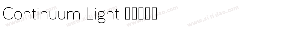 Continuum Light字体转换
